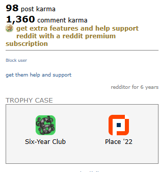 REDDIT ACCOUNT with 1458 karma, Post KARMA 98 and Comment Karma 1360, 6 years 2 months